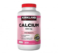 Kirkland Calcium 600mg + D3 Bổ sung Canxi - Hộp 500 viên của Mỹ