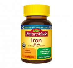 Viên uống bổ sung sắt Iron 65mg Nature Made của Mỹ