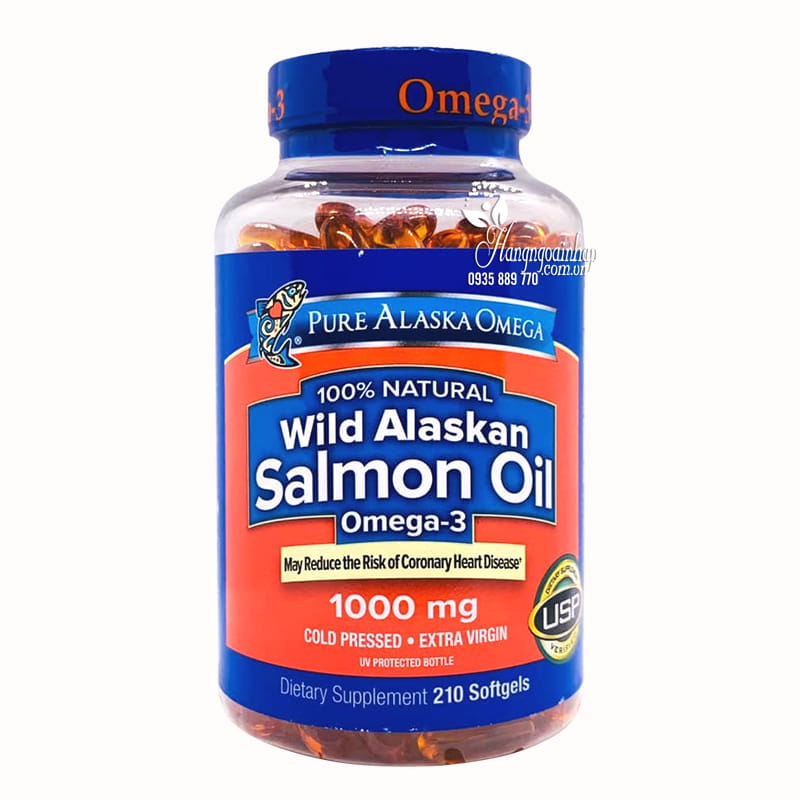 Viên uống dầu cá hồi Omega 3 Wild Alaskan Salmon Oil của Mỹ